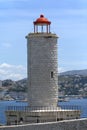 Stone lighthouse in island near Marseille