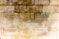 Stone limestone block wall of old building