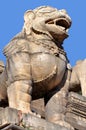 Stone Lion at Bhaktapur Durbar Square