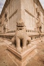 Stone lion isolated in Ananda pagoda,Bagan,Myanmar