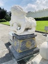 Stone Lion Mother and Child Statue in Chiang Kai-shek Memorial Hall Royalty Free Stock Photo