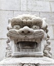 Stone Lion statue in Hong Kong Royalty Free Stock Photo