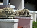 Stone lions, Bayshore Boulevard, Tampa, Florida
