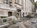 Stone lions behind British Museum