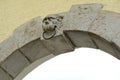 Lions head on archway - detail