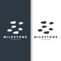 Stone Logo, Premium Elegant Design, Stone Balance Vector, Stepping Rock Walking Icon Illustration Design