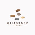 Stone Logo, Premium Elegant Design, Stone Balance Vector, Stepping Rock Walking Icon Illustration Design