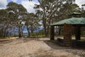 Stone lookout hut at Mt Boyce, Blue Mountains, Australia Royalty Free Stock Photo