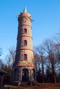 Stone lookout tower on Jedlova Mountain Royalty Free Stock Photo