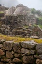 Stone lost houses and mist. Royalty Free Stock Photo