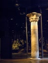 Stone Lotus Column from Ancient Egypt in Museum in Turin Italy