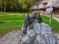 Stone lynx figure, Germany 2020