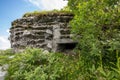 Stone made bunker from side Royalty Free Stock Photo