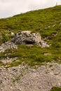 Stone made bunker from side Royalty Free Stock Photo
