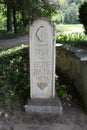 Stone 1 marking the begging of the Hristo Botev`s rebellion squad march to fame and immortality in town of Kozlodui