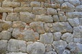 The stone masonry of the protective wall of the ancient city Royalty Free Stock Photo