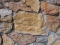 Stone masonry with various rough stones