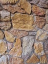 Stone masonry with various rough stones