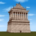 Vector illustration Mausoleum in Halicarnassus Royalty Free Stock Photo
