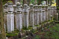 stone memorial stones inside the Okunoin background