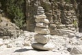 Stone men in Samaria Gorge on Crete island Royalty Free Stock Photo