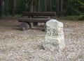 Stone milestone Royalty Free Stock Photo