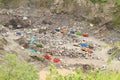 Stone mine by Merapi volcano