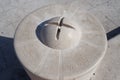 Stone mooring bollard in Split