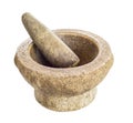 Stone morta and pestle Royalty Free Stock Photo
