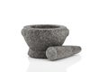 Stone mortars and pestles as cooking tools. Royalty Free Stock Photo