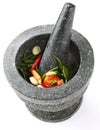 Stone mortar and pestle