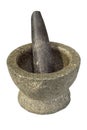 Stone mortar and pestle Royalty Free Stock Photo