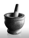 Stone mortar and pestle, thai cooking tool