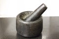 Stone Morter And Pestle side view Royalty Free Stock Photo