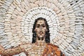 A stone mosaic of Jesus Christ resurrection Royalty Free Stock Photo