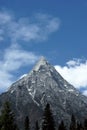 Stone mountain with blue sky