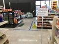 Big Lots retail discount store interior covid 2020 pandemic precautions