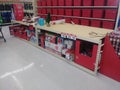 Big Lots 2017 retail discount store interior holiday area empty table