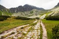 Stone mountain trail High Tatras mountains Royalty Free Stock Photo