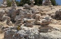 Stone mounts in the south coast of the island of majorca detail