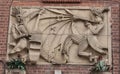 Stone mural outside the famous Sheffield Club, the Leadmill. Sheffield, South Yorkshire, UK - 13th September 2013