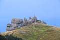 Stone natural sphinxes on the Southern Demerdzhi Mountain in Crimea