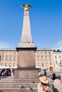 Stone obelisk on Market square in Helsinki