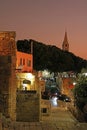 Stone old city Jaffa in Tel Aviv at night, Israel Royalty Free Stock Photo