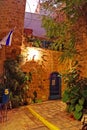 Stone old city Jaffa in Tel Aviv at night, Israel Royalty Free Stock Photo