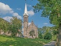 A stone, old, historic church. Royalty Free Stock Photo