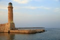 Stone old lighthouse Rethymno Crete