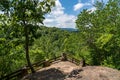 Stone overlook on the trail in Fairfield Glade community in Tennessee