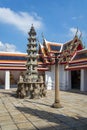 Stone Pagoda at Wat Phra Chetuphon, Bangkok, Thailand Royalty Free Stock Photo