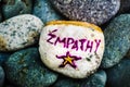 Stone painting - Empathy written on it